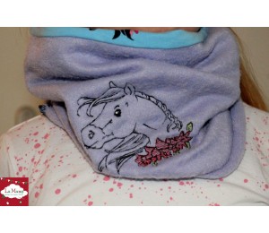 Stickdserie - Blumen Pferde Line Art